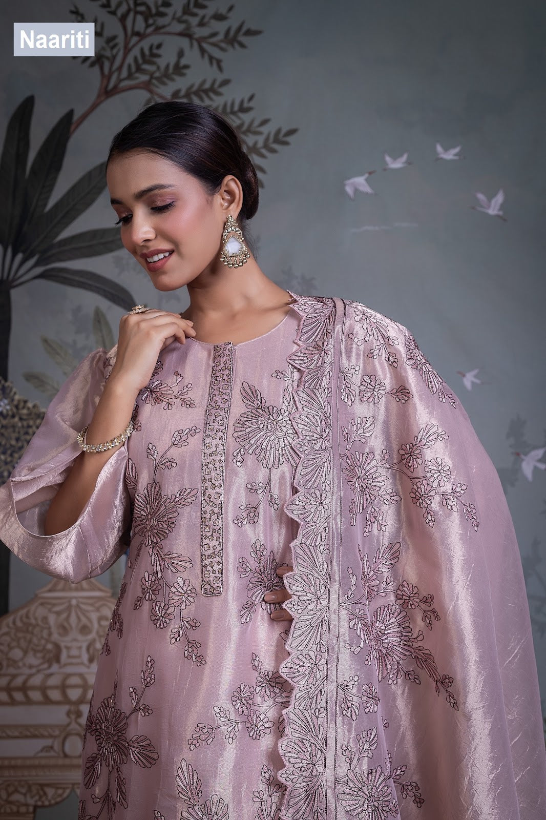 Nishra 2760 Naariti Tissue Silk Pant Style Suits Supplier Gujarat