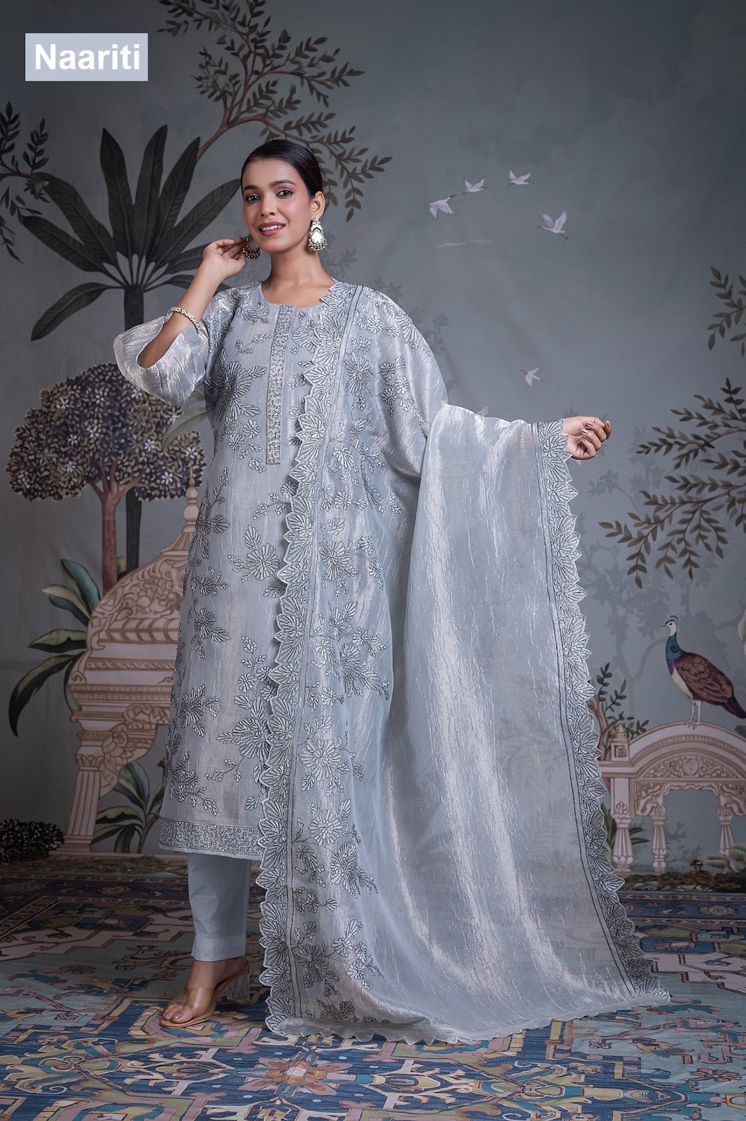 Nishra 2760 Naariti Tissue Silk Pant Style Suits Supplier Gujarat