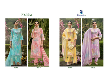 Nishtha Sargam Prints Cambric Pant Style Suits Supplier Gujarat