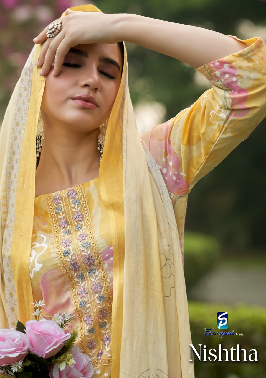 Nishtha Sargam Prints Cambric Pant Style Suits Supplier Gujarat