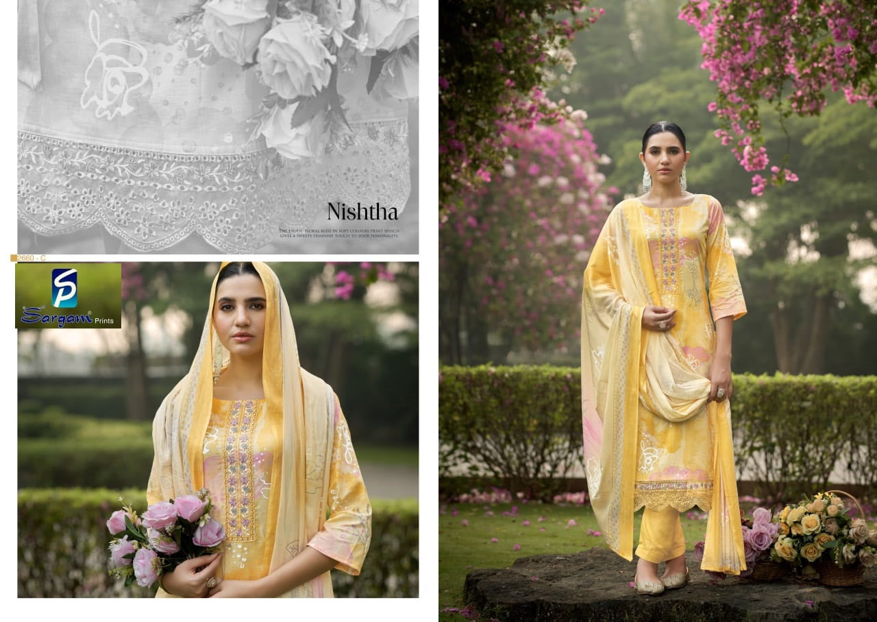 Nishtha Sargam Prints Cambric Pant Style Suits Supplier Gujarat