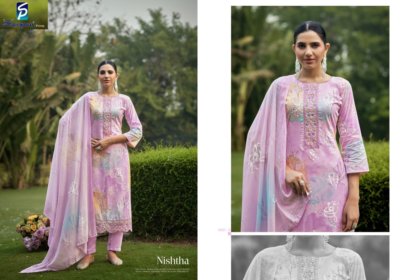 Nishtha Sargam Prints Cambric Pant Style Suits Supplier Gujarat