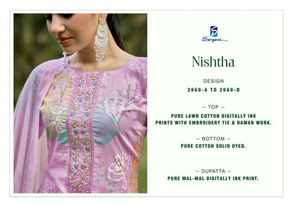 Nishtha Sargam Prints Cambric Pant Style Suits Supplier Gujarat