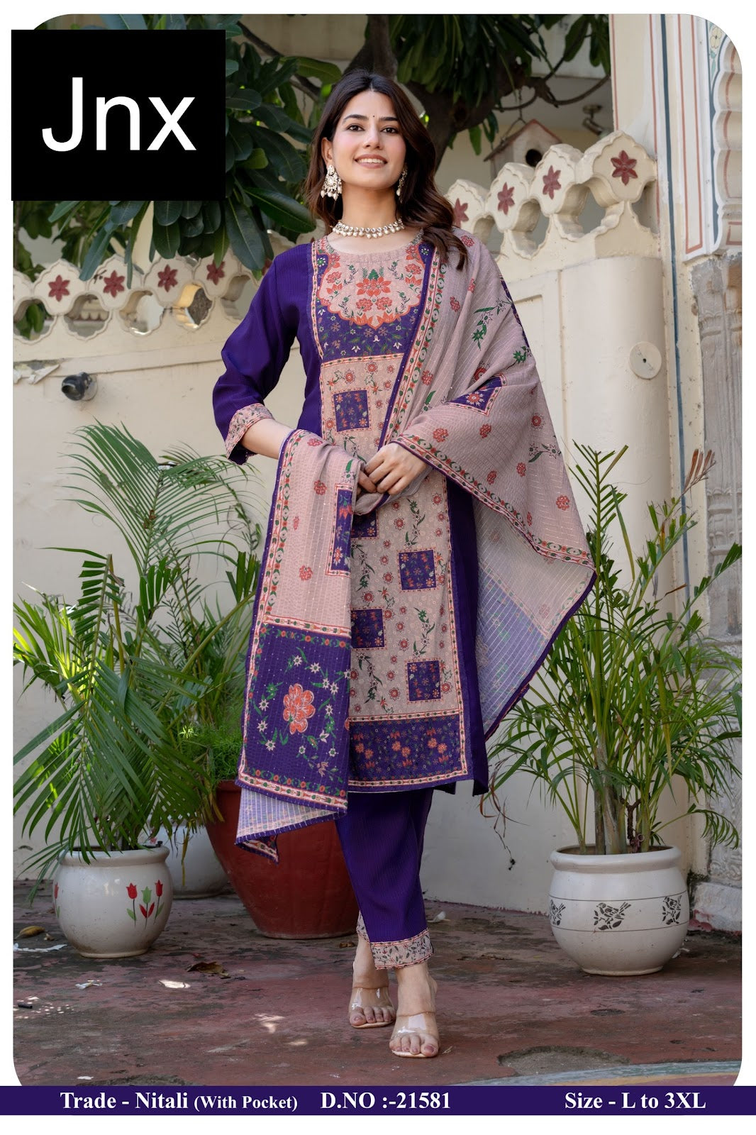 Nitali Jnx Readymade Pant Style Suits Supplier India