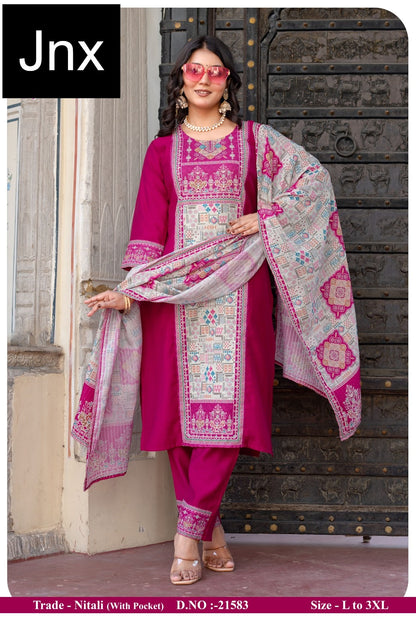 Nitali Jnx Readymade Pant Style Suits Supplier India