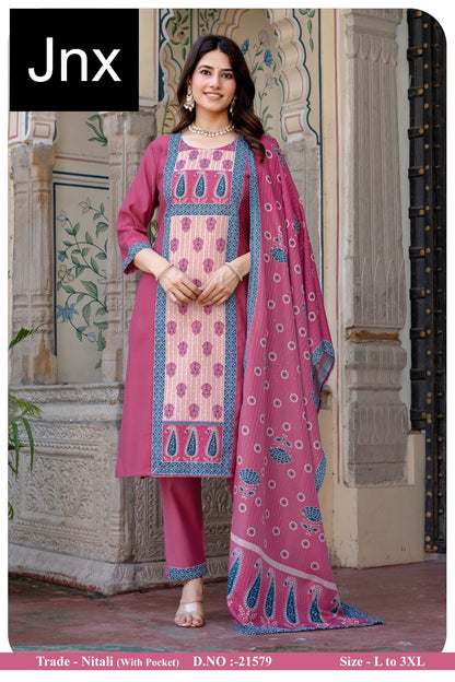 Nitali Jnx Readymade Pant Style Suits Supplier India