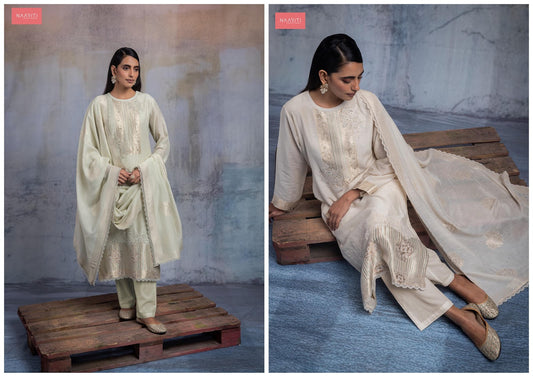 Nitara Naariti Linen Jacquard Pant Style Suits Supplier India