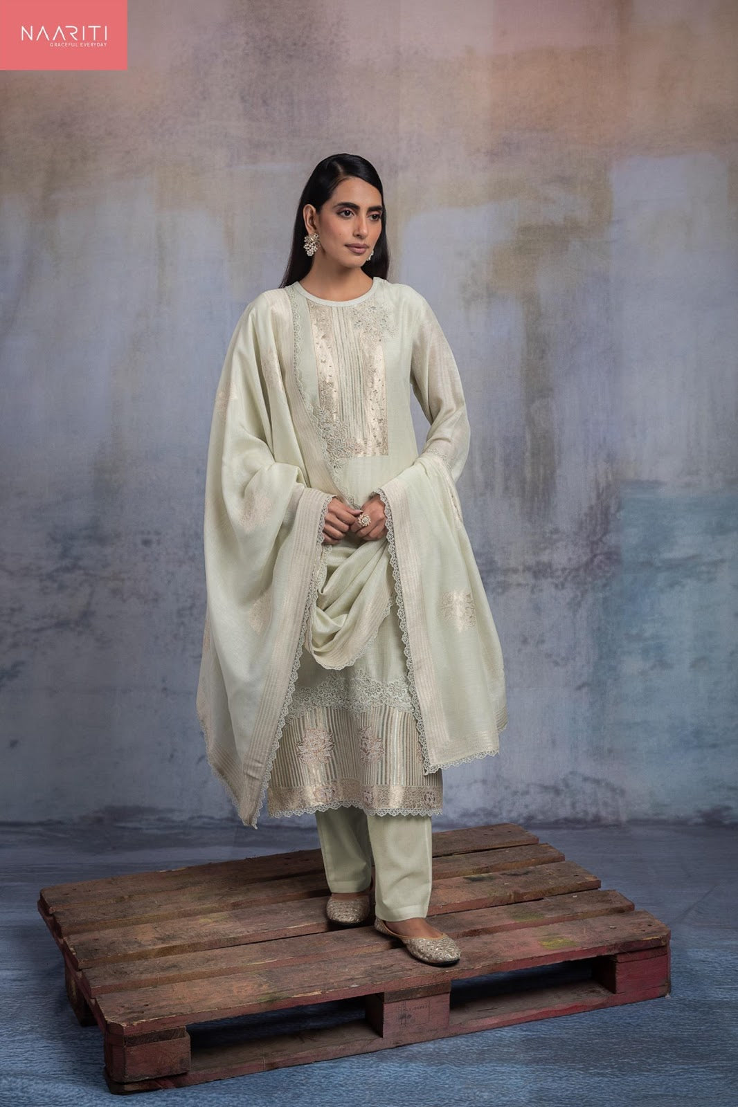 Nitara Naariti Linen Jacquard Pant Style Suits Supplier India