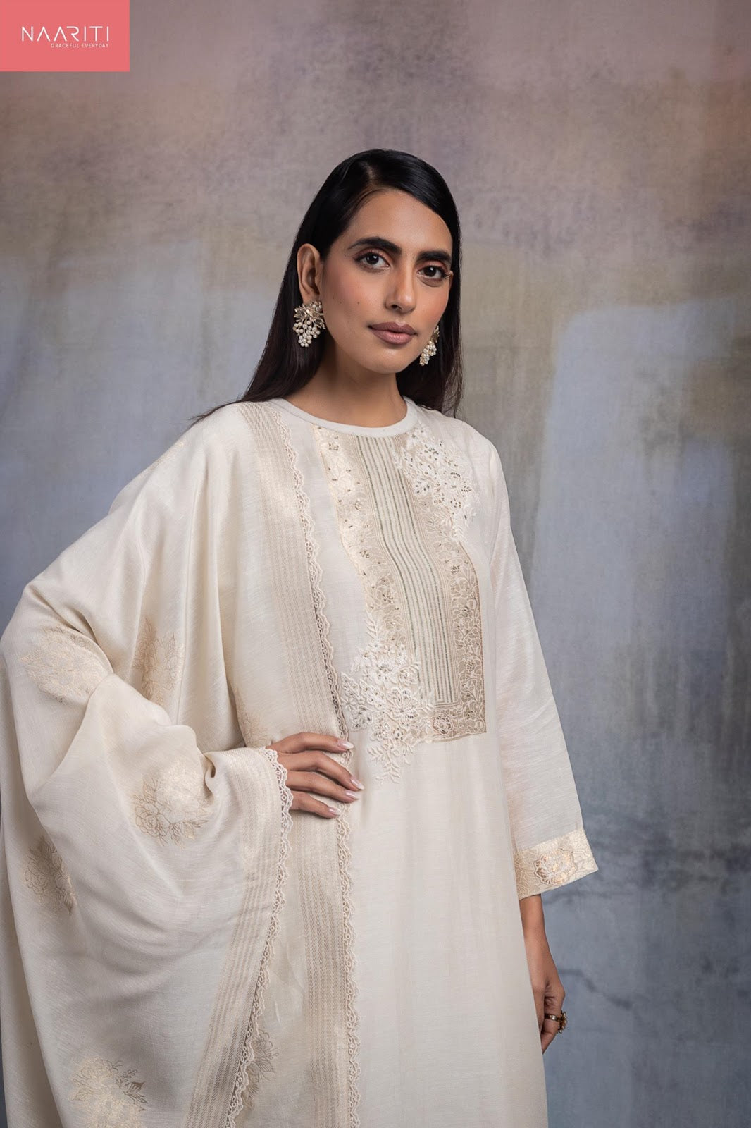 Nitara Naariti Linen Jacquard Pant Style Suits Supplier India