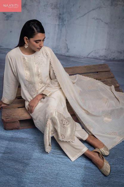 Nitara Naariti Linen Jacquard Pant Style Suits Supplier India