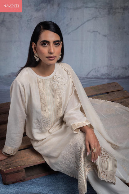 Nitara Naariti Linen Jacquard Pant Style Suits Supplier India