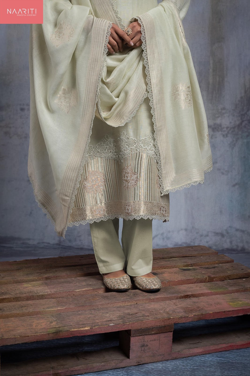 Nitara Naariti Linen Jacquard Pant Style Suits Supplier India