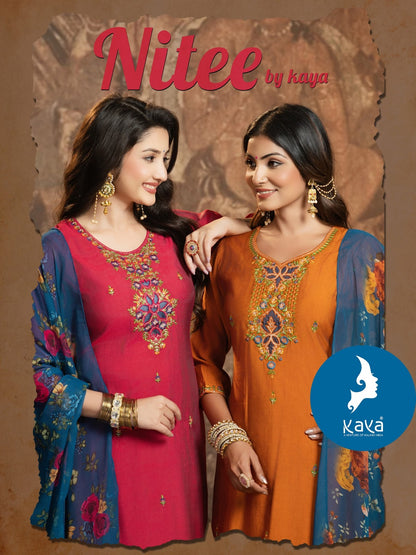 Nitee Kaya Roman Readymade Pant Style Suits Supplier India