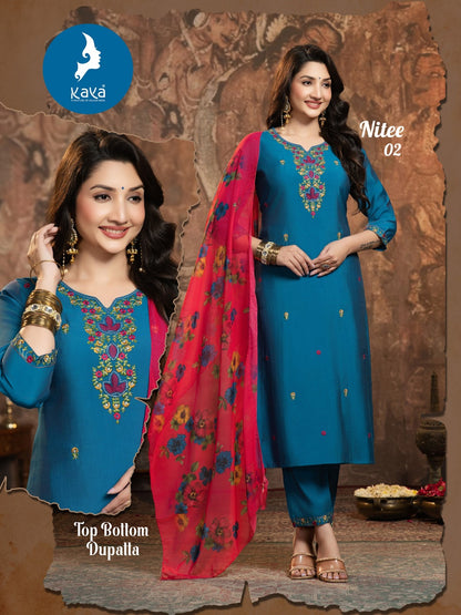 Nitee Kaya Roman Readymade Pant Style Suits Supplier India
