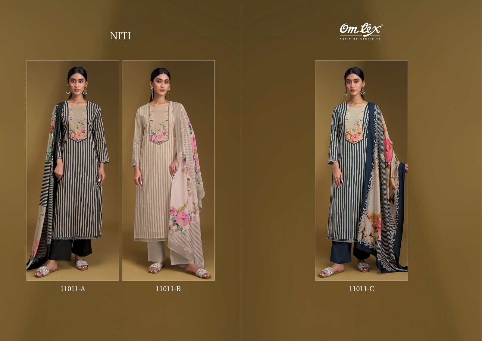 Niti Omtex Lawn Cotton Pant Style Suits Manufacturer Ahmedabad