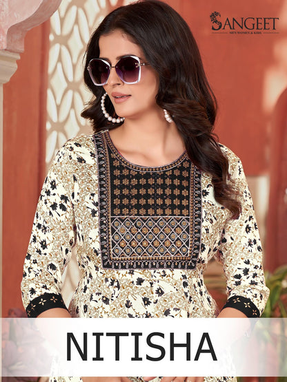 Nitisha Sangeet Heavy Rayon Anarkali Kurtis Wholesale