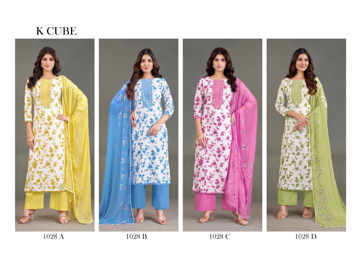 Nitya 1028 K Cube Cotton Pant Style Suits Exporter Gujarat