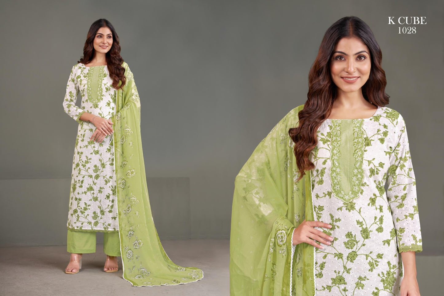 Nitya 1028 K Cube Cotton Pant Style Suits Exporter Gujarat