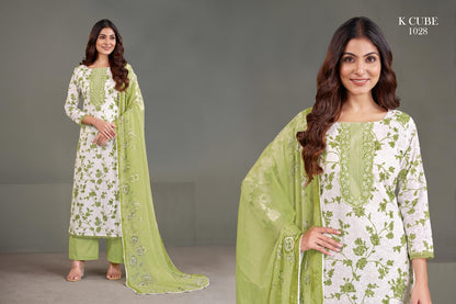 Nitya 1028 K Cube Cotton Pant Style Suits Exporter Gujarat