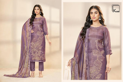 Nitya K Cube Organza Pant Style Suits Wholesale Rate