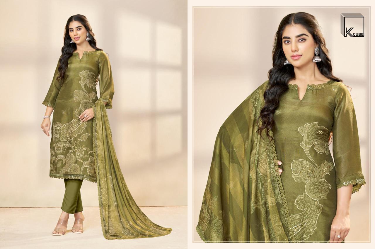 Nitya K Cube Organza Pant Style Suits Wholesale Rate