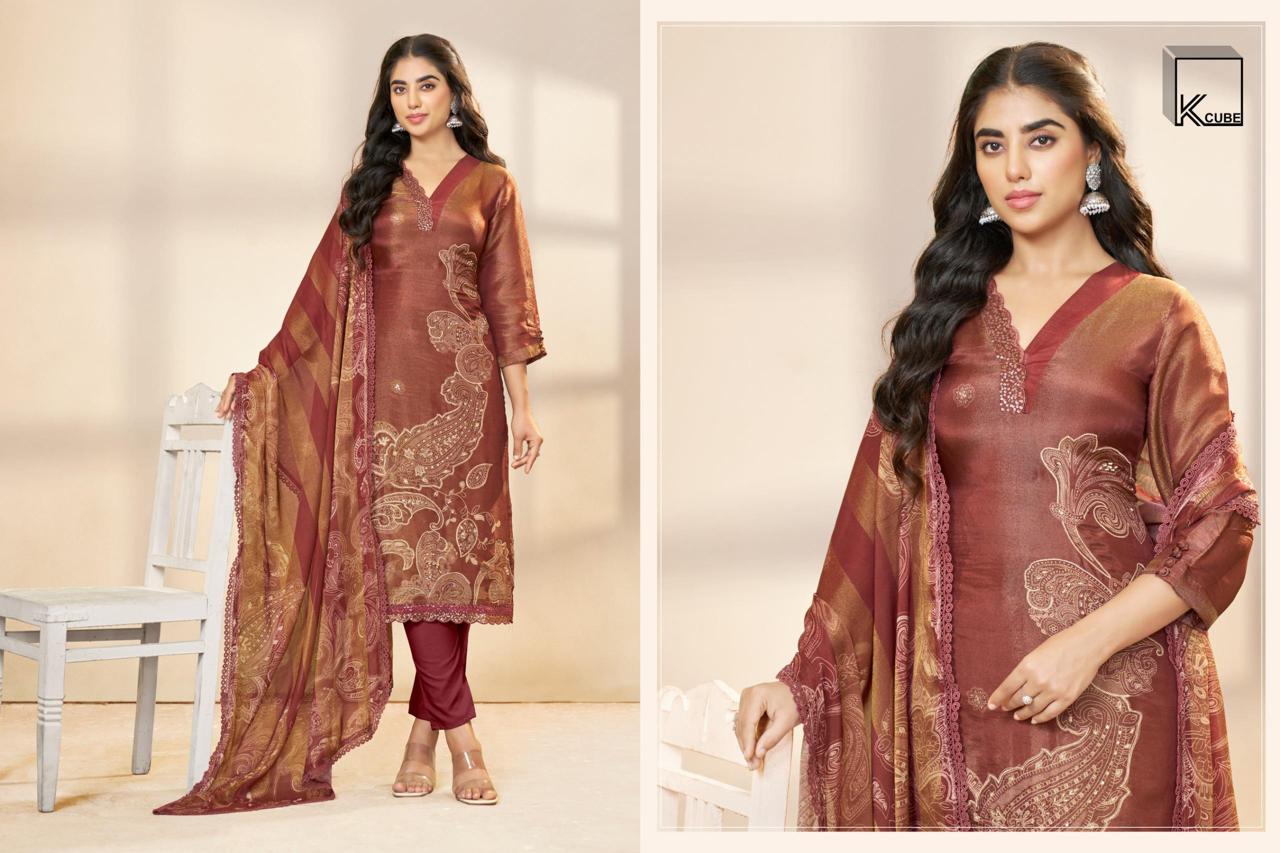 Nitya K Cube Organza Pant Style Suits Wholesale Rate