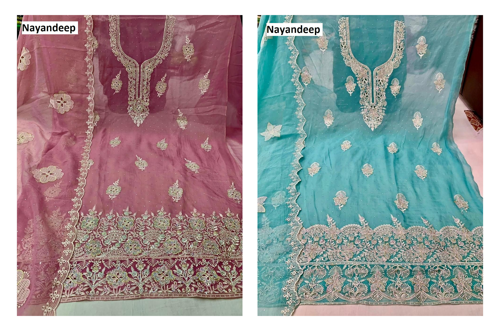 Nitya Nayandeep Rose Gold Salwar Suits Manufacturer Gujarat