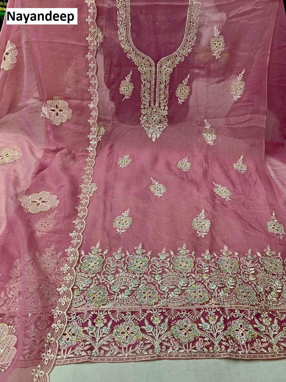 Nitya Nayandeep Rose Gold Salwar Suits Manufacturer Gujarat