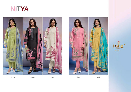 Nitya Rang Fashion Cotton Cambric Pant Style Suits Wholesaler Gujarat