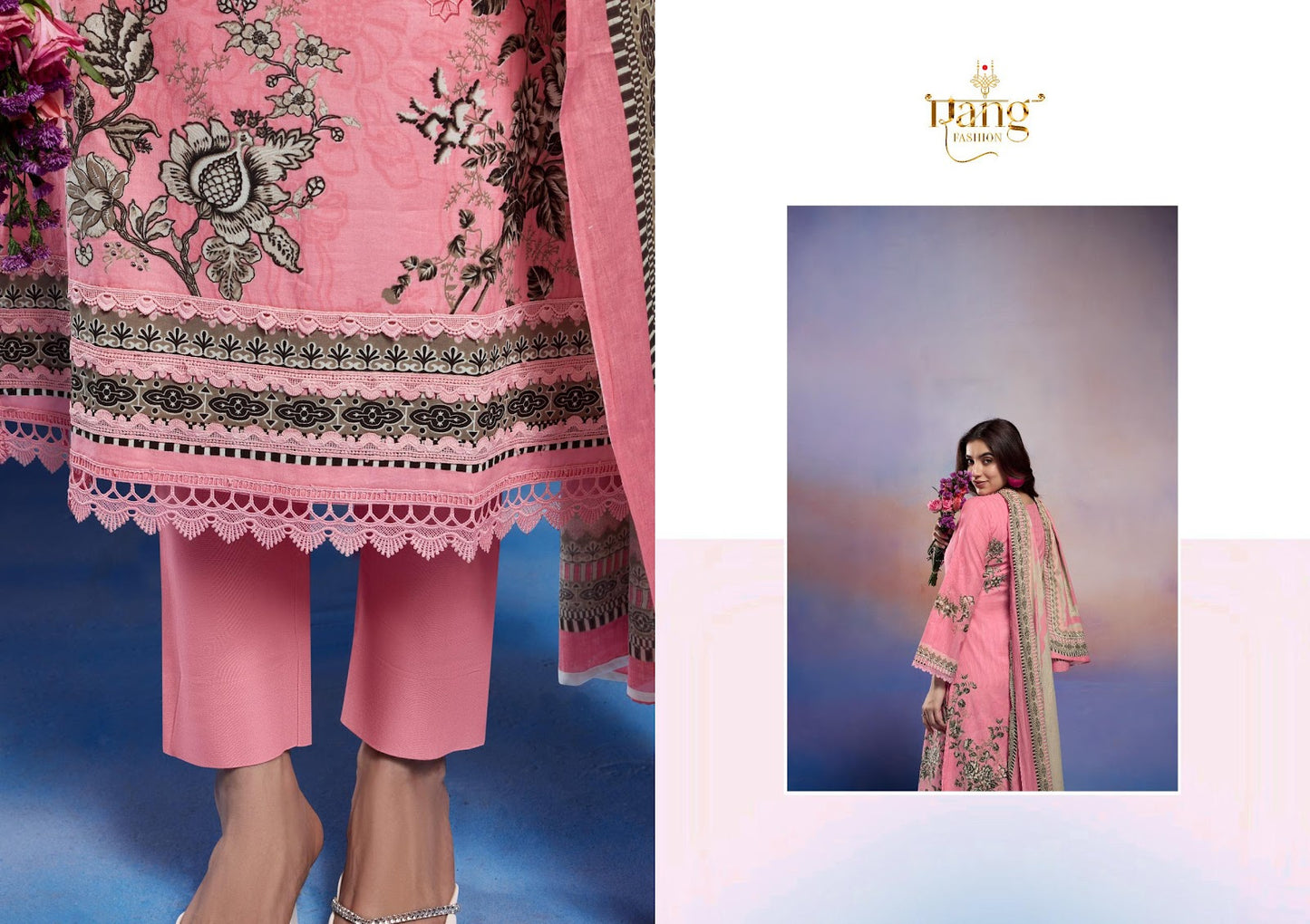 Nitya Rang Fashion Cotton Cambric Pant Style Suits Wholesaler Gujarat