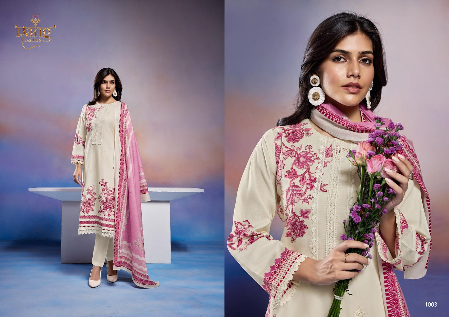 Nitya Rang Fashion Cotton Cambric Pant Style Suits Wholesaler Gujarat