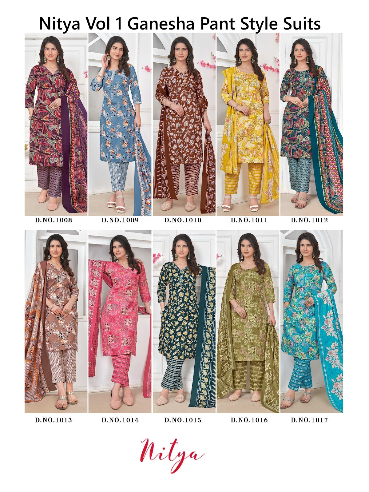 Nitya Vol 1 Ganesha Indo Pant Style Suits Wholesale Price