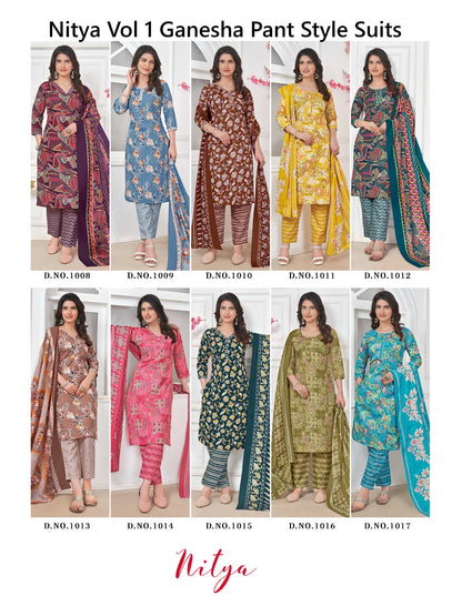 Nitya Vol 1 Ganesha Indo Pant Style Suits Wholesale Price