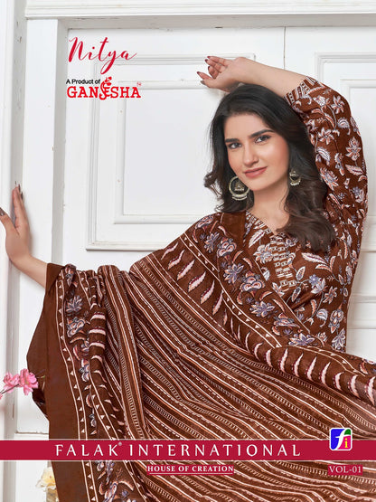 Nitya Vol 1 Ganesha Indo Pant Style Suits Wholesale Price