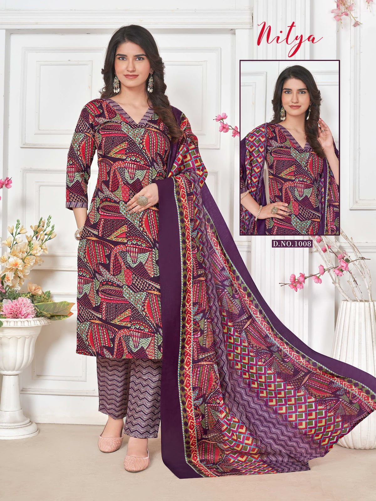 Nitya Vol 1 Ganesha Indo Pant Style Suits Wholesale Price