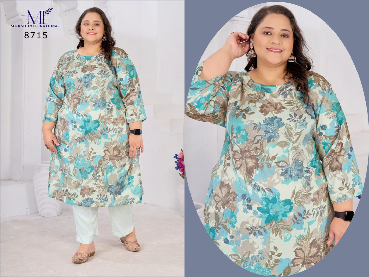 Nitya Vol 1 Moksh Rayon Plus Size Kurtis Manufacturer India