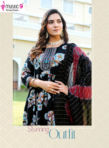 Nitya Vol 1 Mystic 9 Vertican Readymade Anarkali Suits Exporter