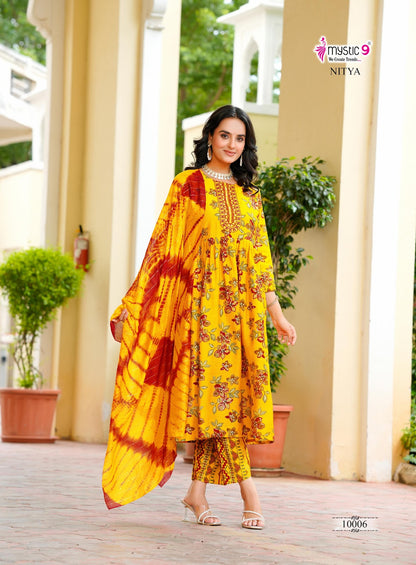 Nitya Vol 1 Mystic 9 Vertican Readymade Anarkali Suits Exporter
