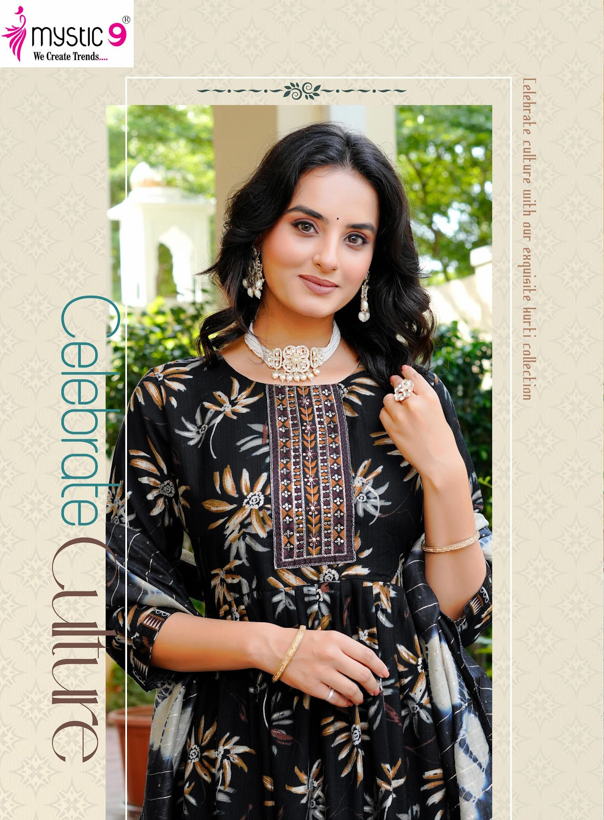 Nitya Vol 1 Mystic 9 Vertican Readymade Anarkali Suits Exporter