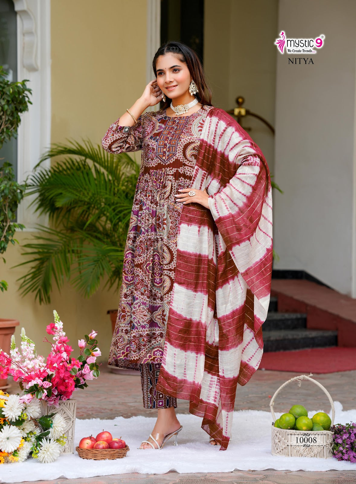 Nitya Vol 1 Mystic 9 Vertican Readymade Anarkali Suits Exporter