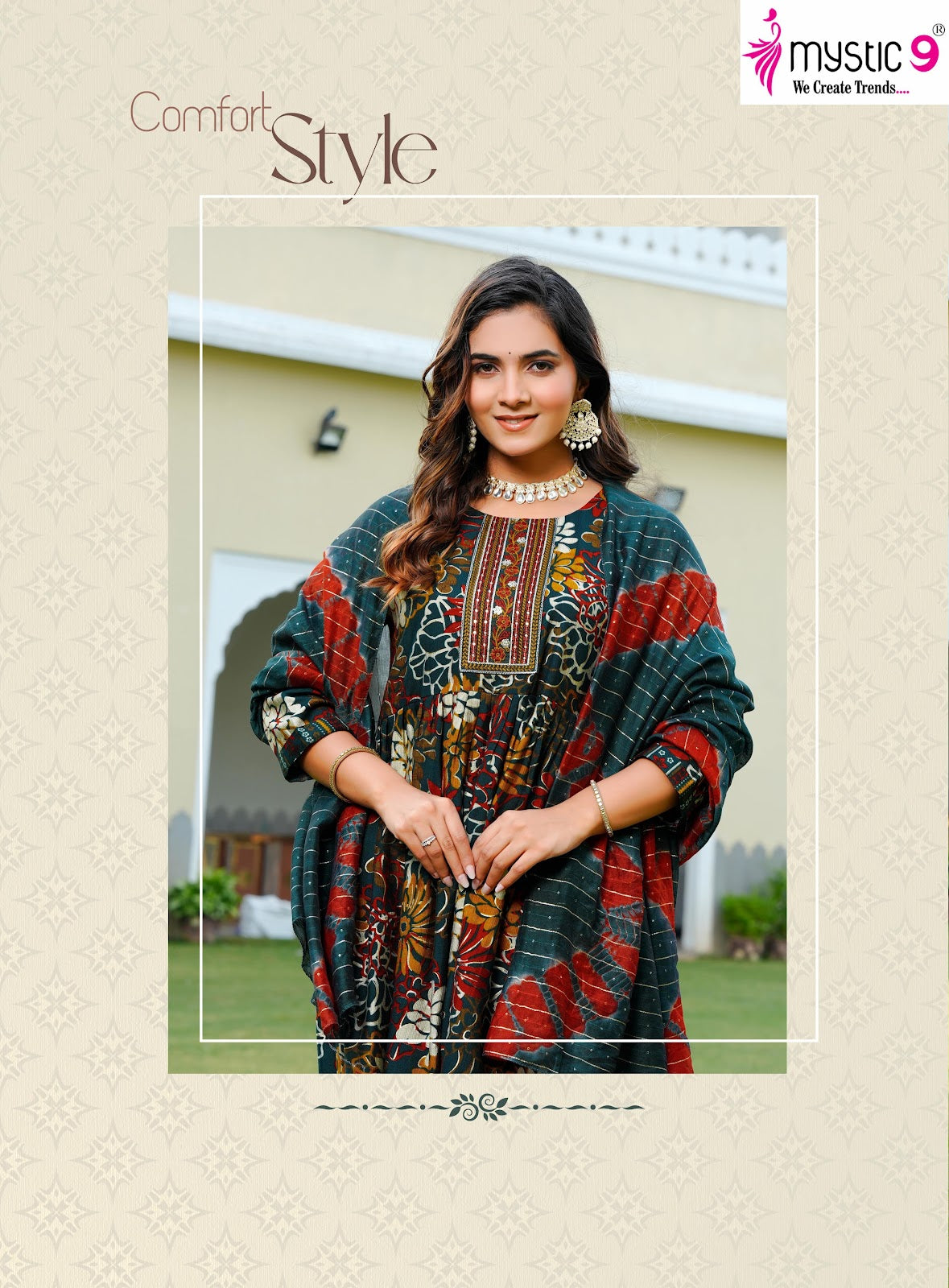 Nitya Vol 1 Mystic 9 Vertican Readymade Anarkali Suits Exporter