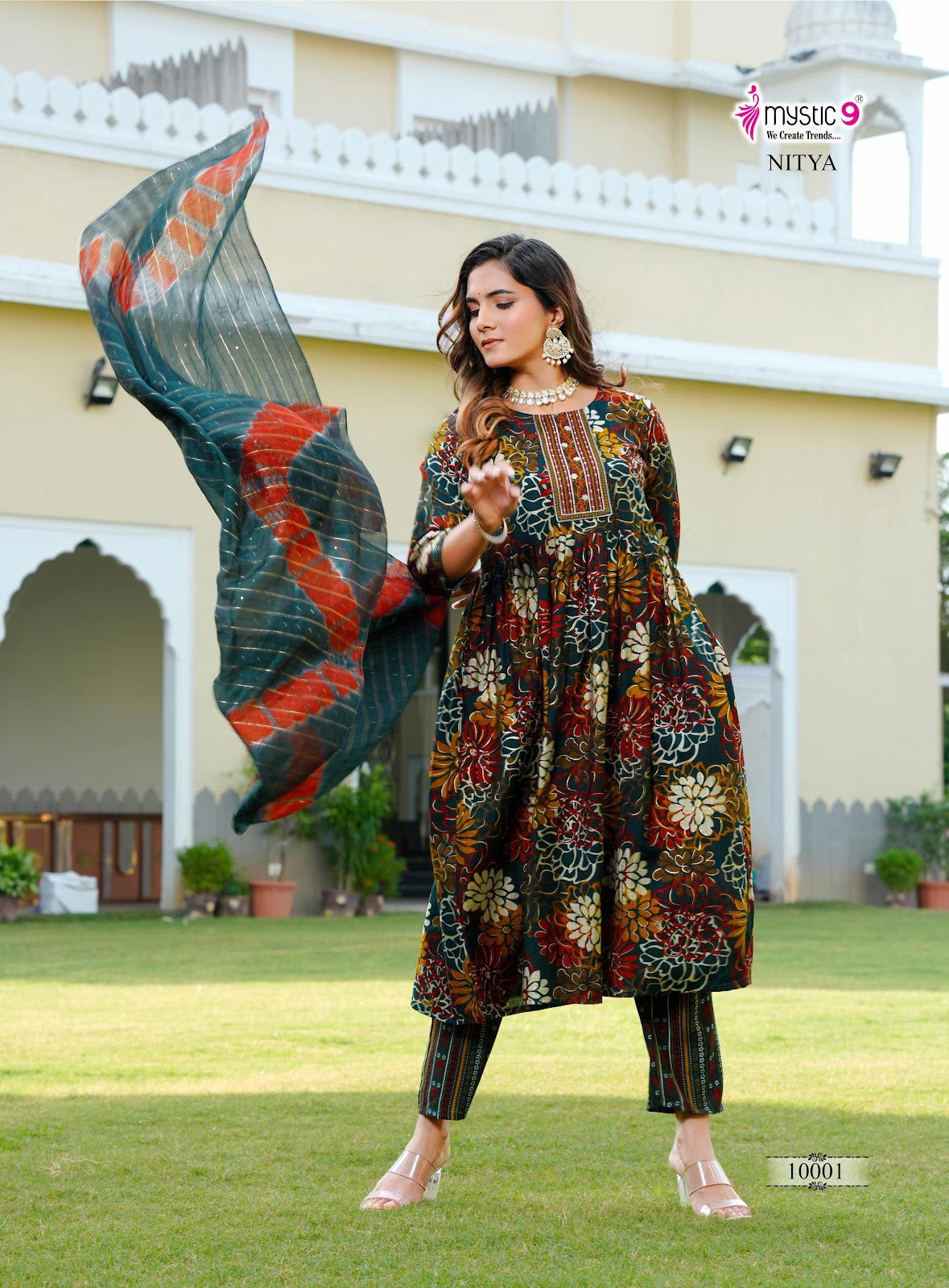 Nitya Vol 1 Mystic 9 Vertican Readymade Anarkali Suits Exporter