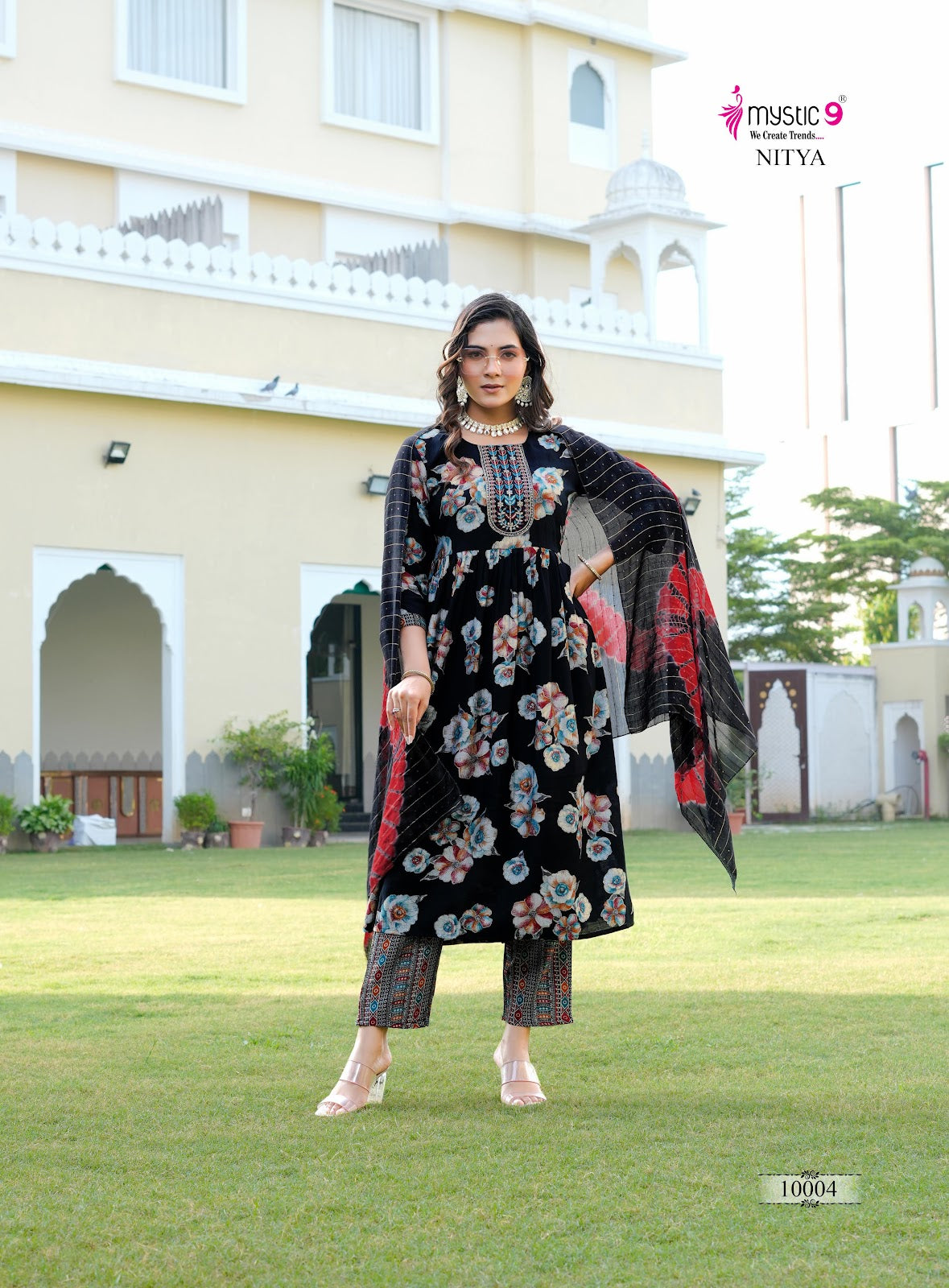 Nitya Vol 1 Mystic 9 Vertican Readymade Anarkali Suits Exporter