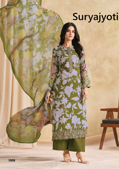 Nitya Vol 1 Suryajyoti Jaam Satin Karachi Salwar Suits Exporter