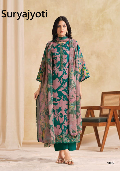 Nitya Vol 1 Suryajyoti Jaam Satin Karachi Salwar Suits Exporter