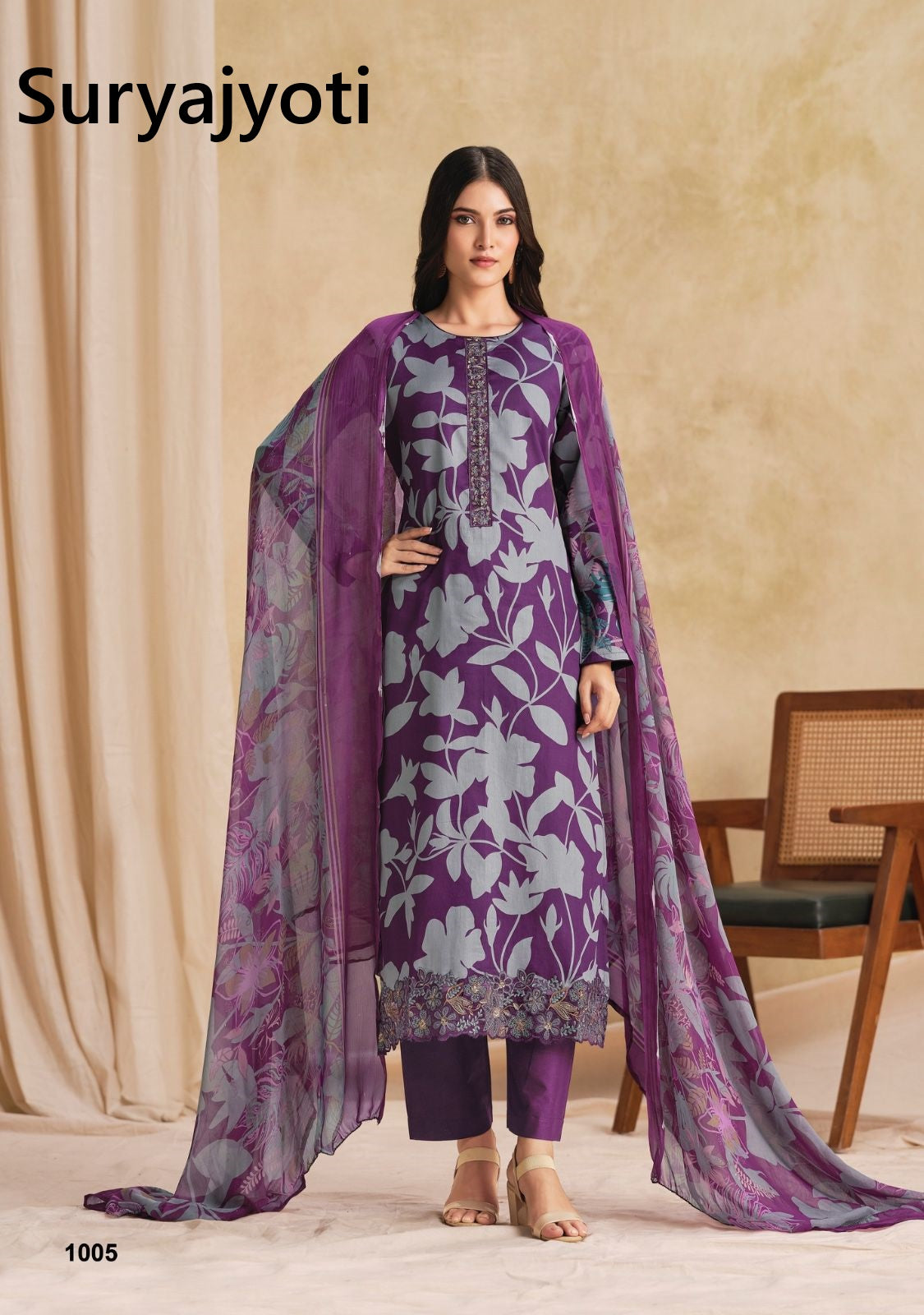Nitya Vol 1 Suryajyoti Jaam Satin Karachi Salwar Suits Exporter