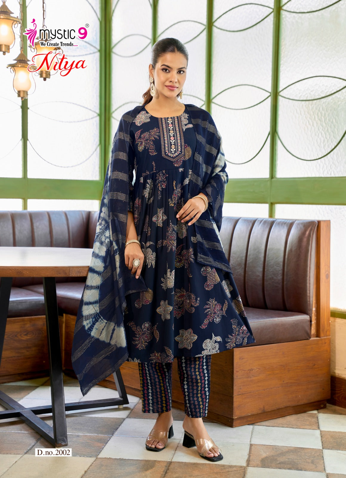 Nitya Vol 2 Mystic 9 Vertican Readymade Anarkali Suits Exporter Ahmedabad