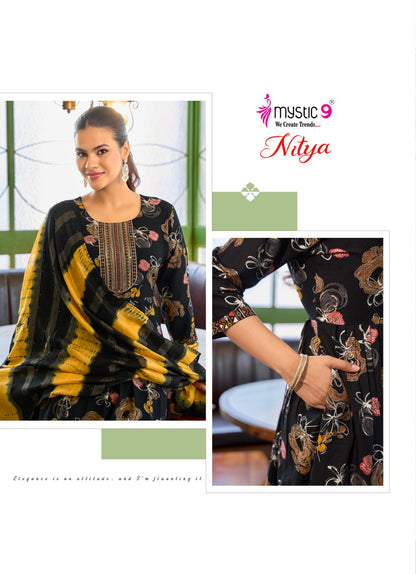 Nitya Vol 2 Mystic 9 Vertican Readymade Anarkali Suits Exporter Ahmedabad