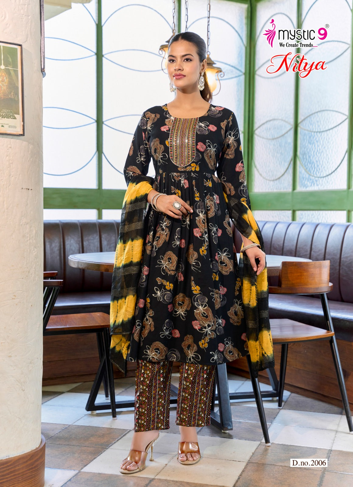 Nitya Vol 2 Mystic 9 Vertican Readymade Anarkali Suits Exporter Ahmedabad
