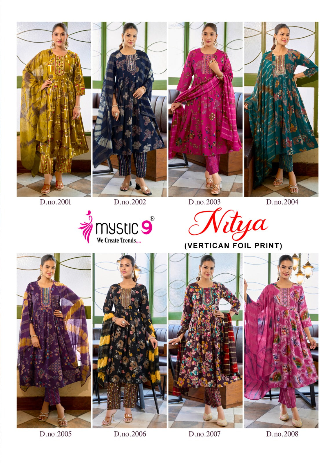 Nitya Vol 2 Mystic 9 Vertican Readymade Anarkali Suits Exporter Ahmedabad